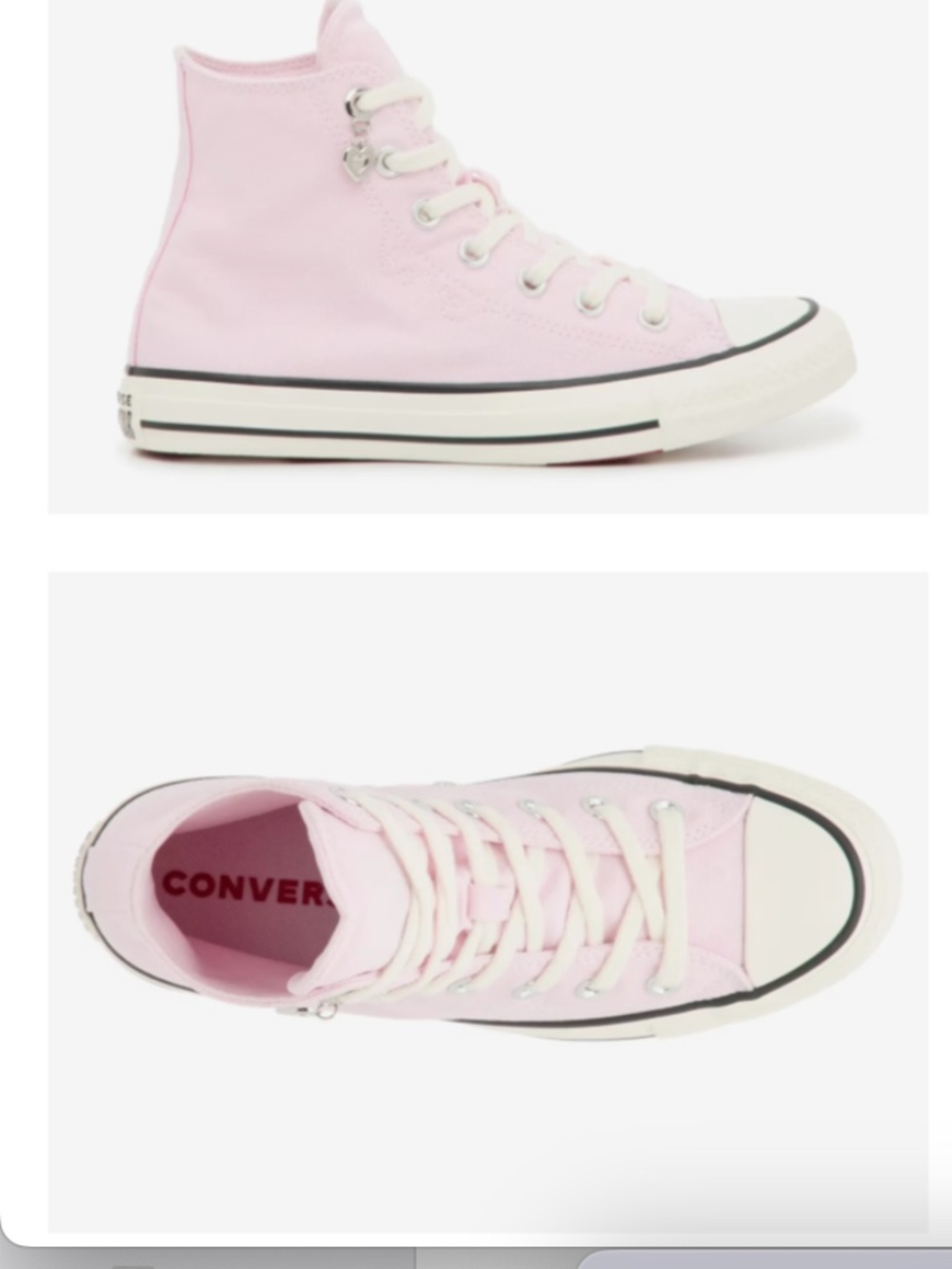 CONVERSE CHUCK TAYLOR ALL STAR HI-TOP SNEAKER VALENTINE DAY PINK/NEW FOUND BLOOM - Picture 4 of 11